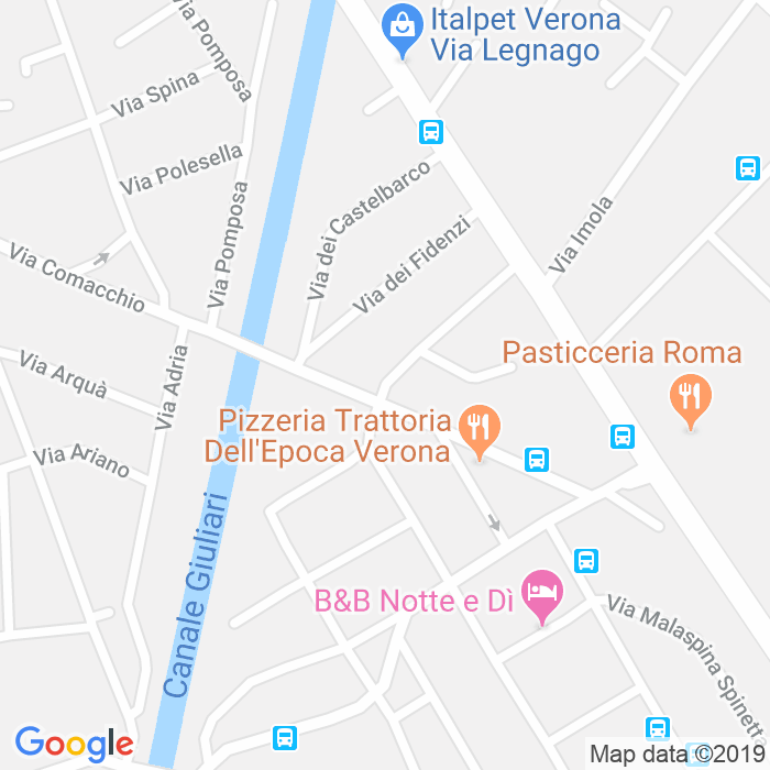 CAP di Via Dei Bevilacqua a Verona