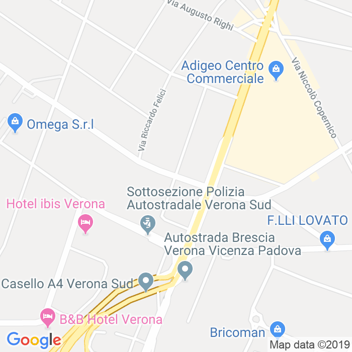 CAP di Via Antonio Meucci a Verona