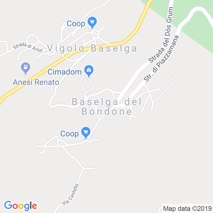 CAP di Baselga Del Bondone (Baselga Di Vezzano) a Trento