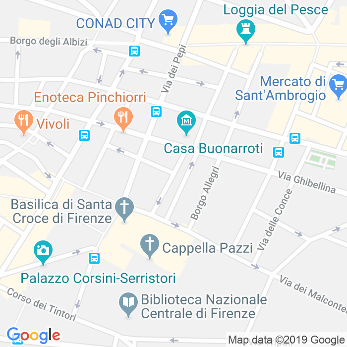 CAP di Via Delle Pinzochere a Firenze