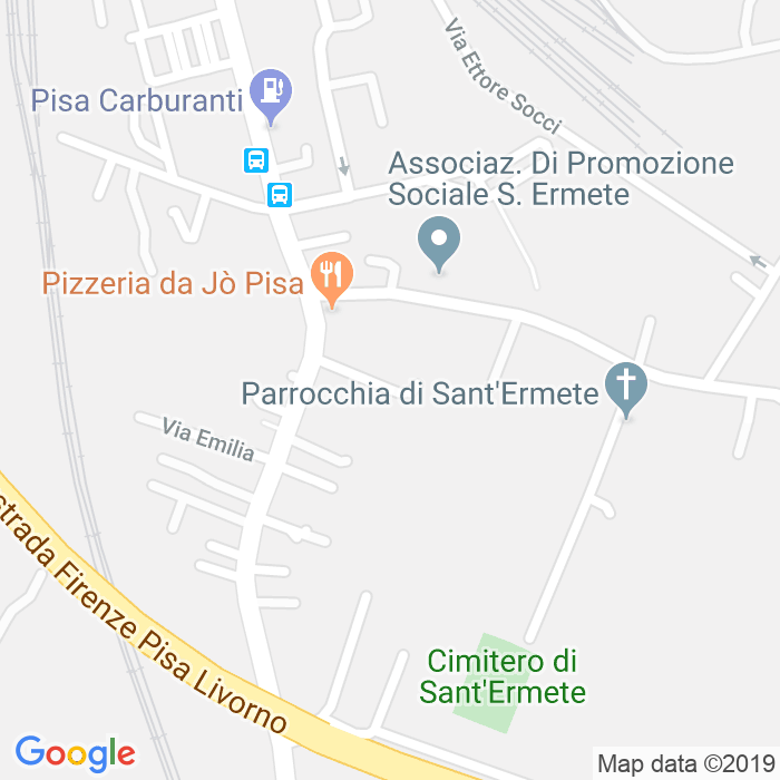 CAP di Via Cardinale Carlo Rossi a Pisa