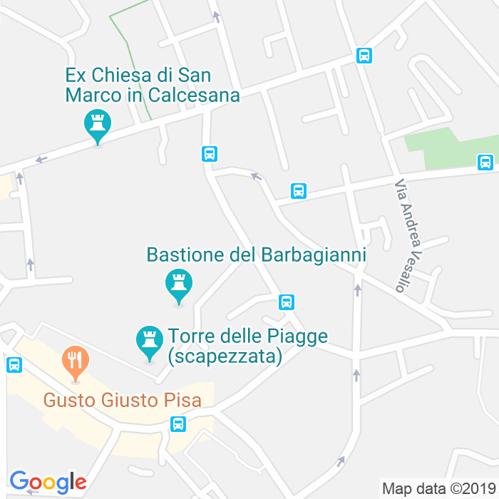 CAP di Via Vincenzo Gioberti a Pisa