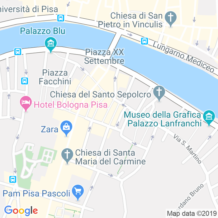 CAP di Piazza Chiara Gambacorti a Pisa