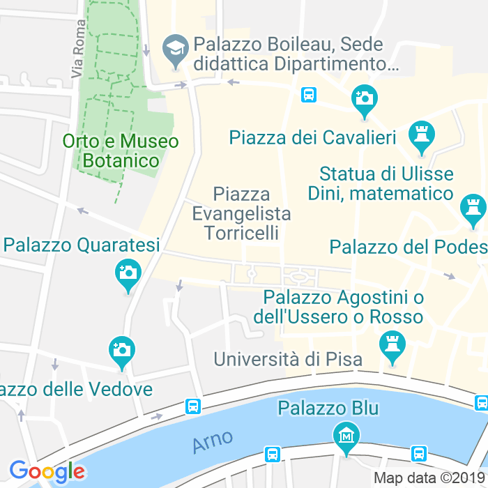 CAP di Piazza Evangelista Torricelli a Pisa