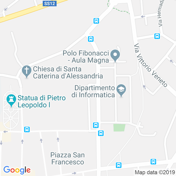 CAP di Via Giuseppe Di Vittorio a Pisa