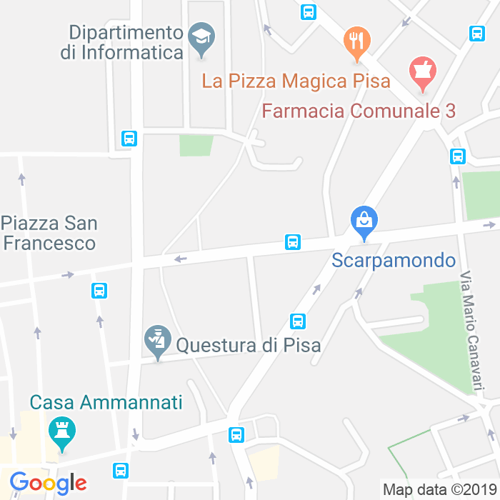 CAP di Via Oreste Bernardini a Pisa