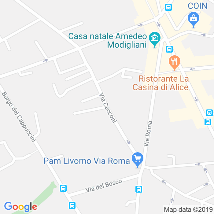 CAP di Via Nicola Tacchinardi a Livorno