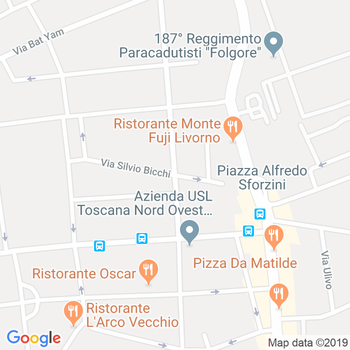 CAP di Via Giovanni Bartolena a Livorno