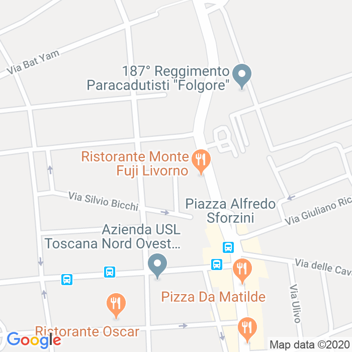CAP di Via Giovanni Zannacchini a Livorno