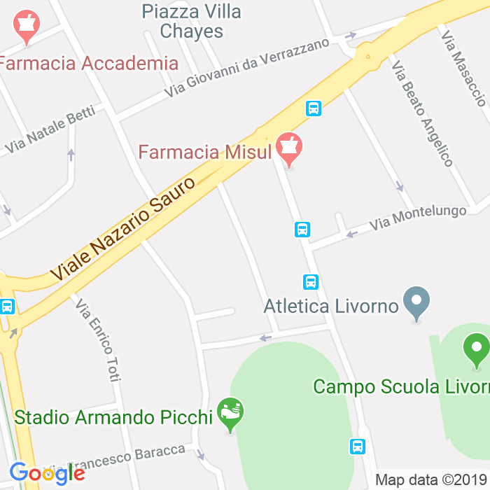 CAP di Via Umberto Lusena a Livorno