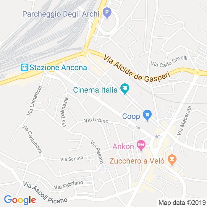 CAP di Via Giordano Bruno a Ancona