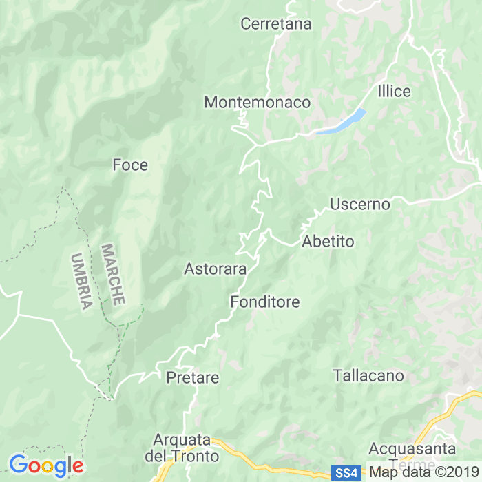 CAP di Montegallo in Ascoli Piceno