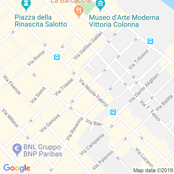 CAP di Via Nicola Fabrizi a Pescara