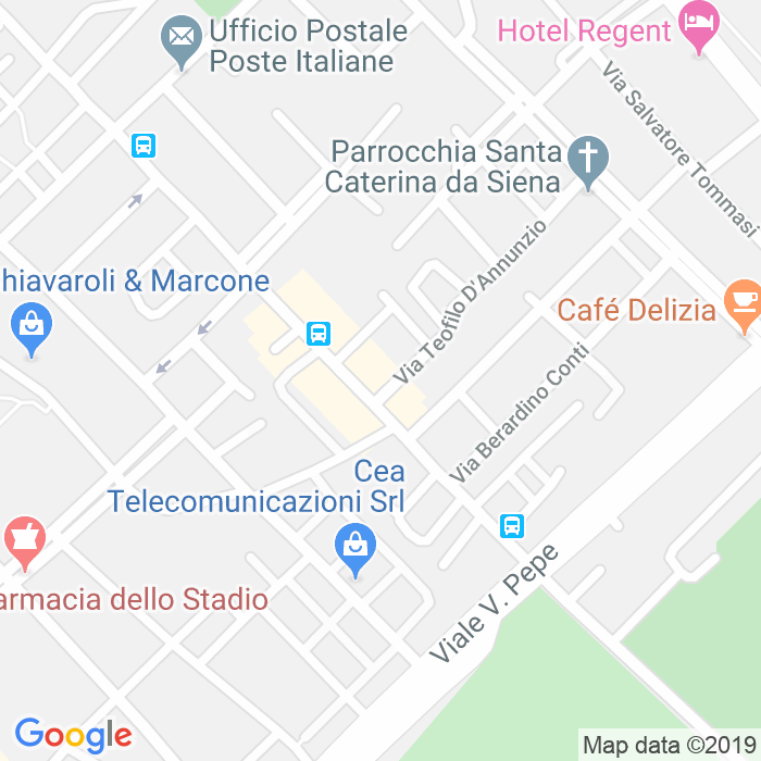 CAP di Via Francesco Ferdinando D'Avalos a Pescara