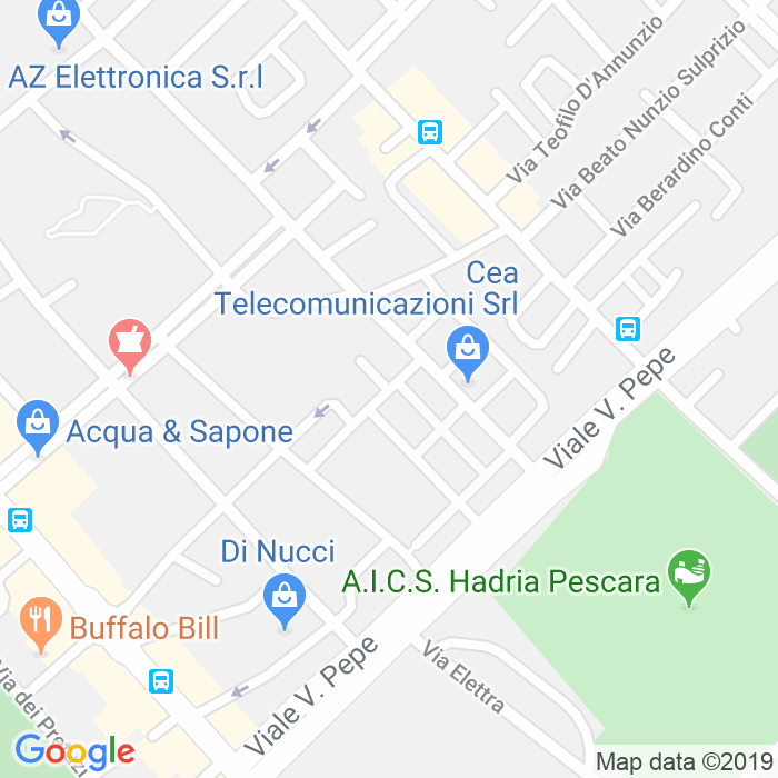 CAP di Via Giovanni De Berardinis a Pescara