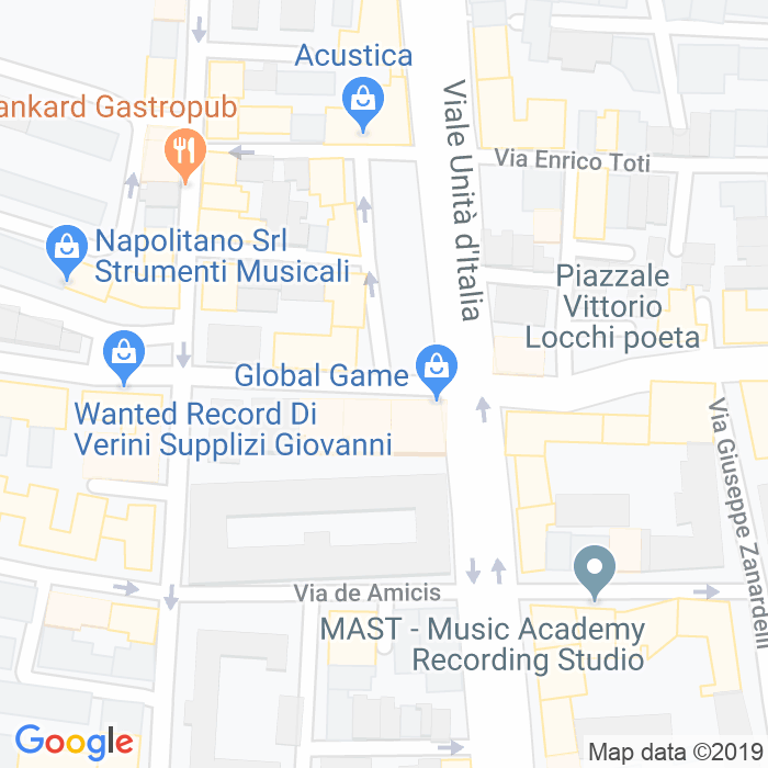 CAP di Via Alessandro Volta a Bari