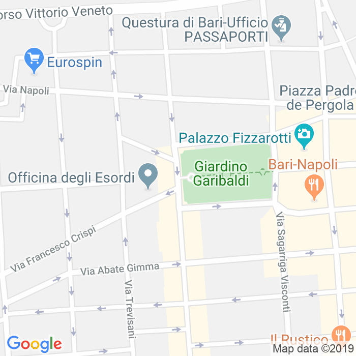 CAP di Via Giuseppe Garibaldi a Bari