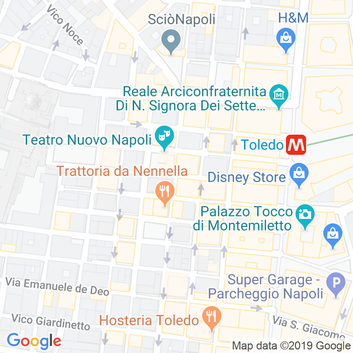CAP di Vico Due Porte A Toledo a Napoli