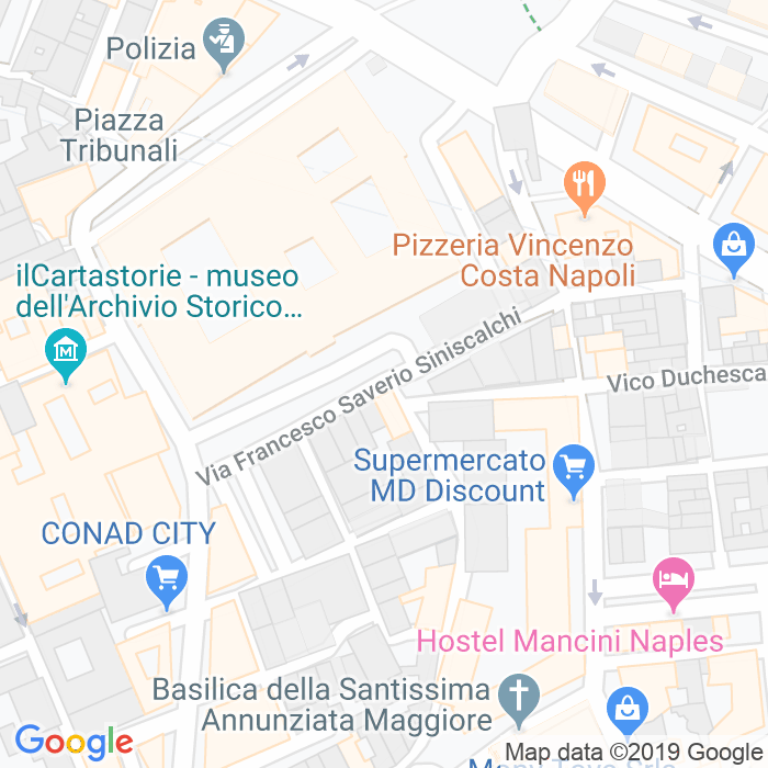 CAP di Via Francesco Saverio Siniscalchi a Napoli