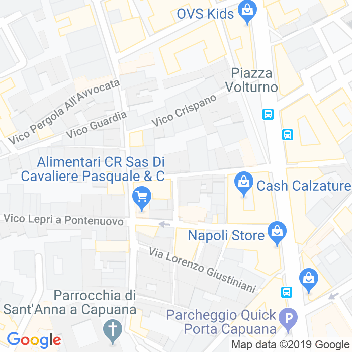 CAP di Vicoletto Ii Delle Pergole a Napoli