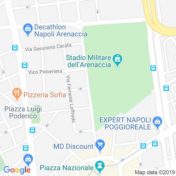 CAP di Via Generale Francesco Pignatelli a Napoli