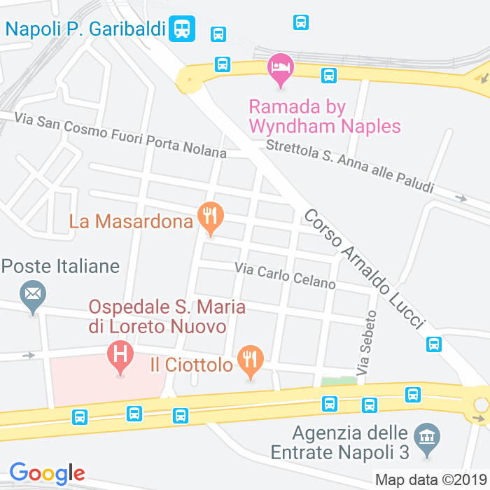 CAP di Via Giulio Cesare Capaccio a Napoli