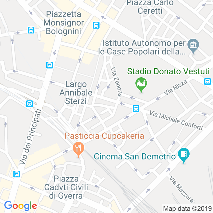CAP di Piazza Pasquale Paoli a Salerno