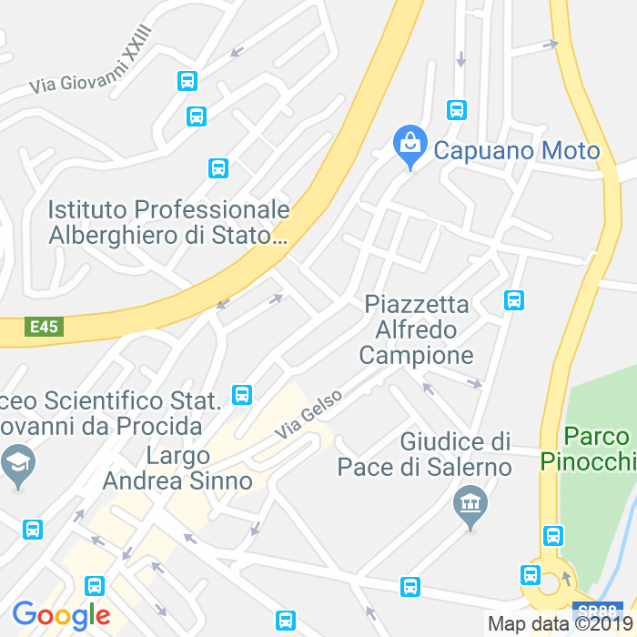 CAP di Via Francesco Crispi a Salerno