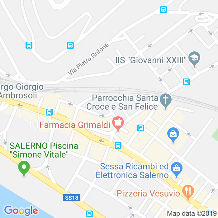 CAP di Via Giovanni Andrea Aurofino a Salerno
