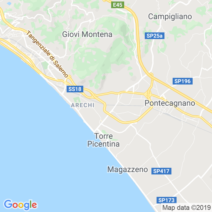 CAP di Via Gennarino Rispoli a Salerno