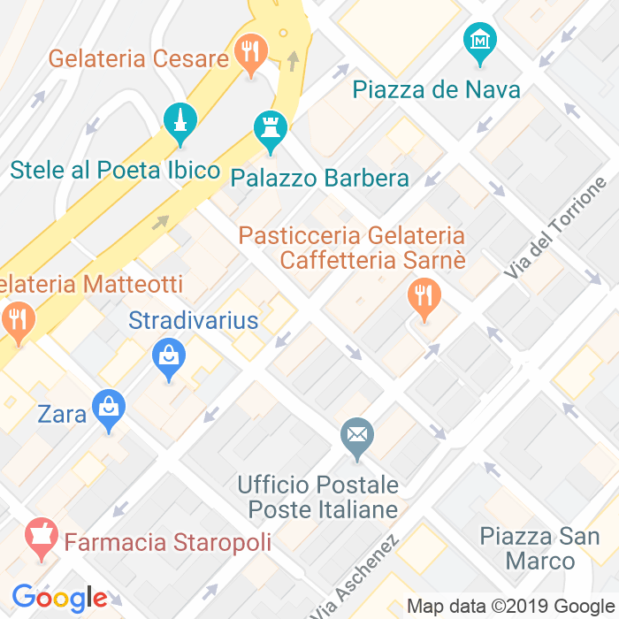 CAP di Via Gabriele D'Annunzio a Reggio Calabria