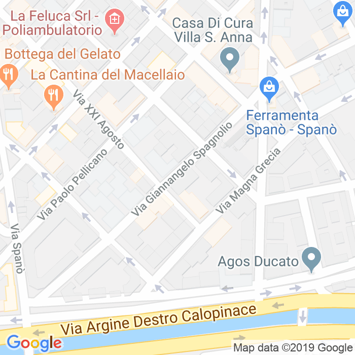 CAP di Via Giovanni Angelo Spagnolio a Reggio Calabria