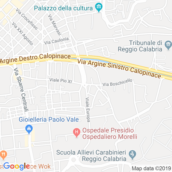 CAP di Viale Pio Xi a Reggio Calabria