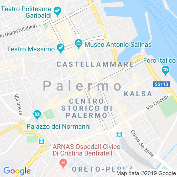CAP di Via Vittorio Salmeri a Palermo