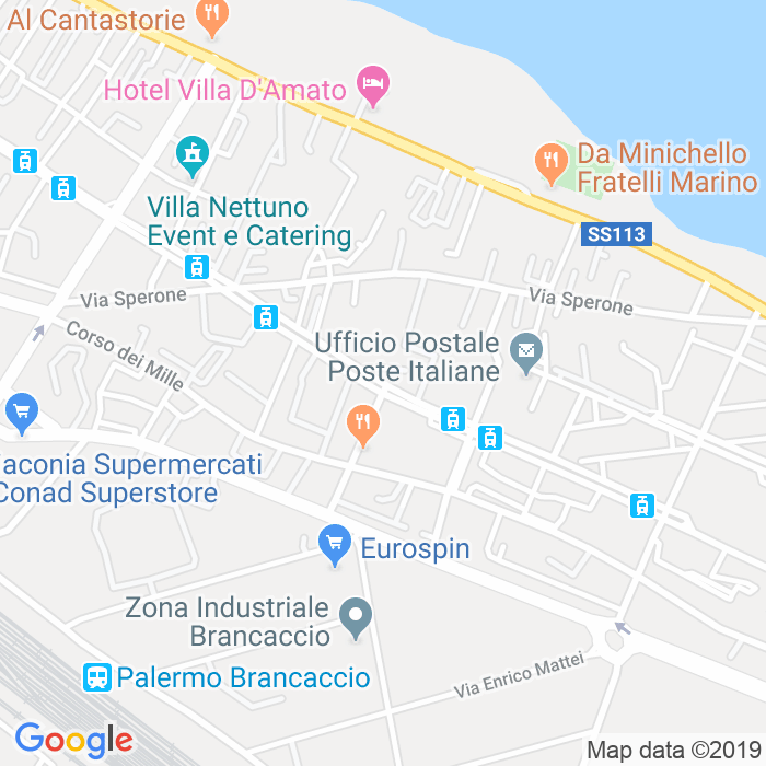 CAP di Via Maresciallo Guglielmo Pecori Giraldi a Palermo