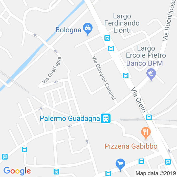 CAP di Via Giovanni Bocchieri a Palermo