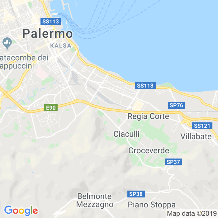 CAP di Viale Regione Siciliana Sud Est a Palermo