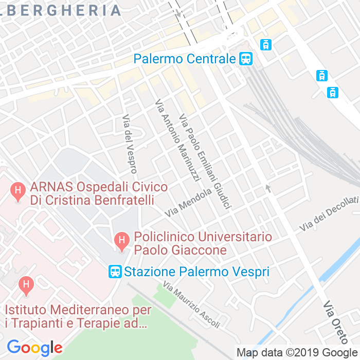 CAP di Via Filippo Corazza a Palermo