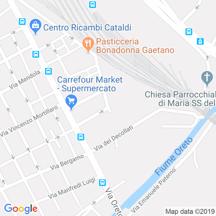 CAP di Via Giovan Battista Odierna a Palermo