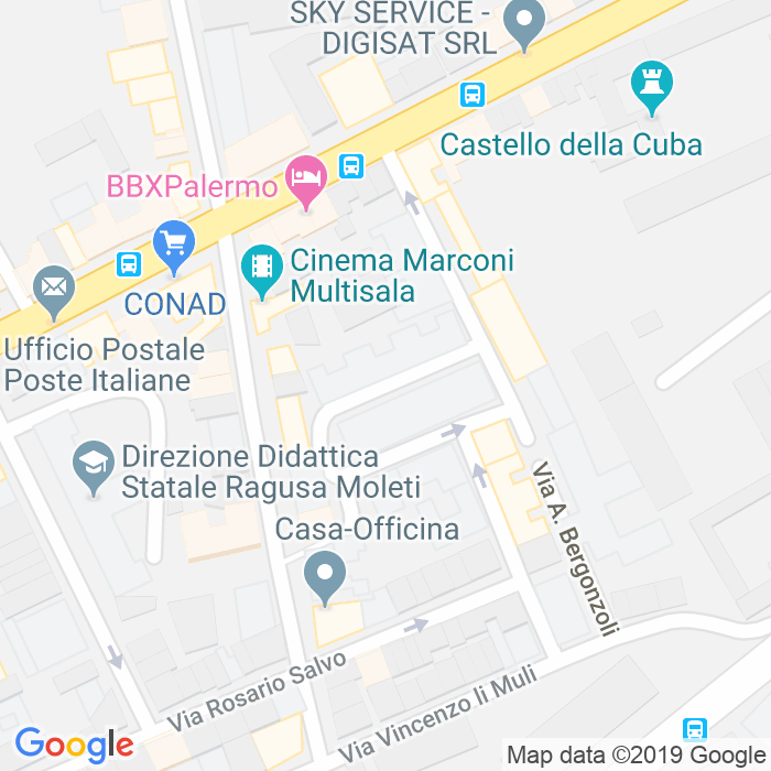 CAP di Via Generale Michele Grisanti a Palermo