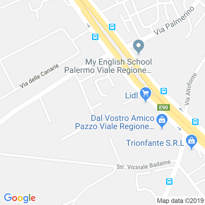 CAP di Via Giovanni Enrico Pestalozzi a Palermo