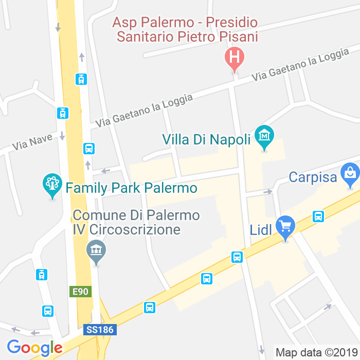CAP di Via Giuseppe Pagano a Palermo
