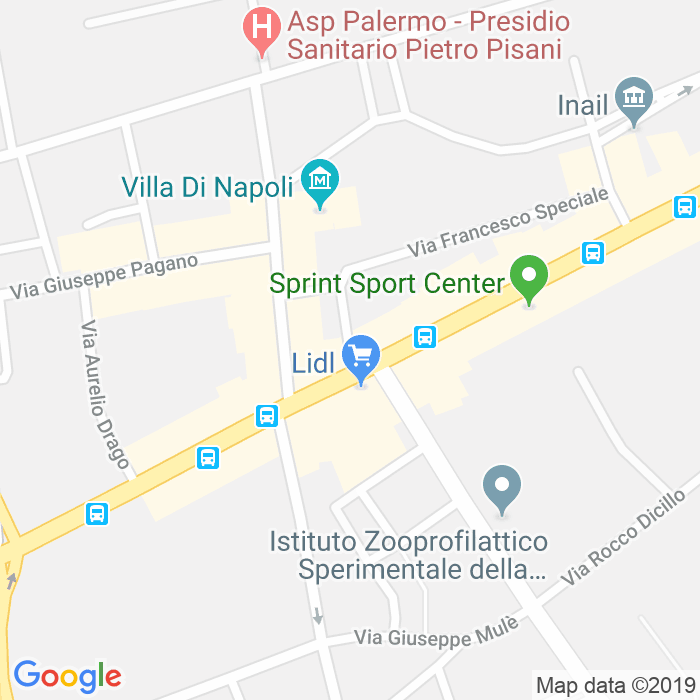 CAP di Via Villa Di Napoli a Palermo