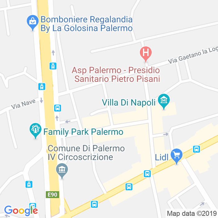 CAP di Via Vito Cesare Piazza a Palermo