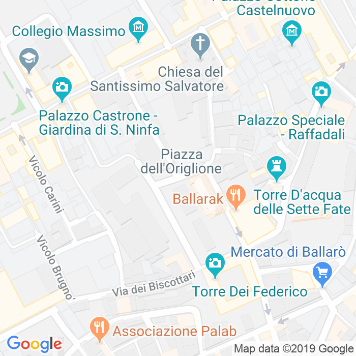 CAP di Piazza Dell Origlione a Palermo