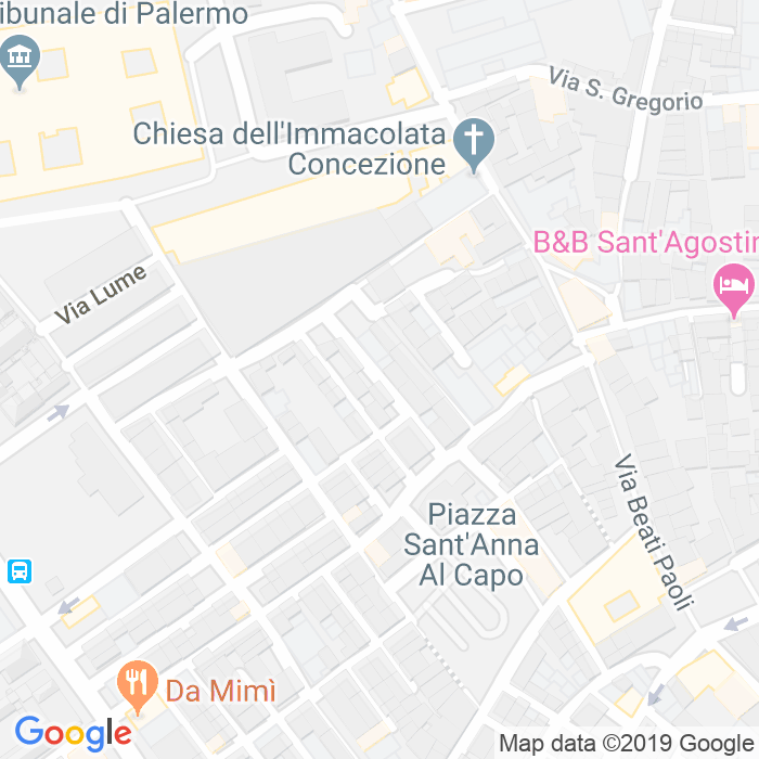 CAP di Piazza Della Concezione a Palermo
