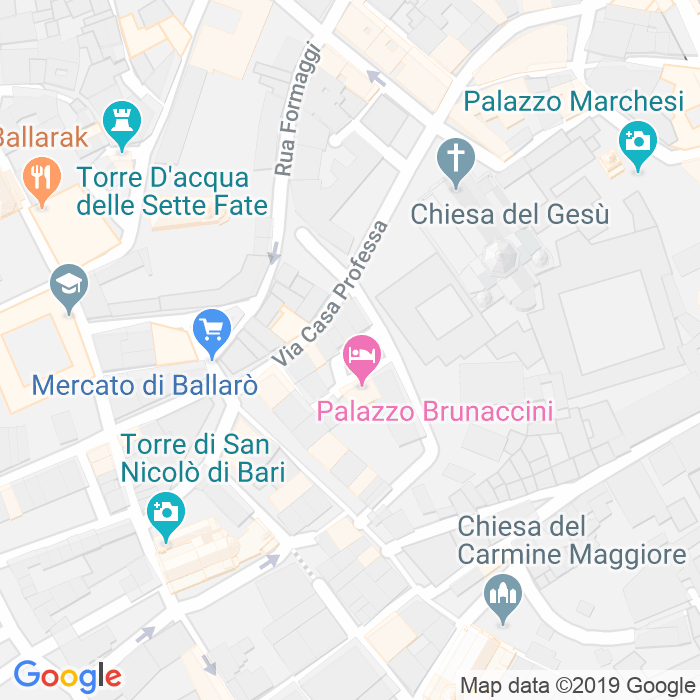 CAP di Piazza Lucrezia Brunaccini a Palermo