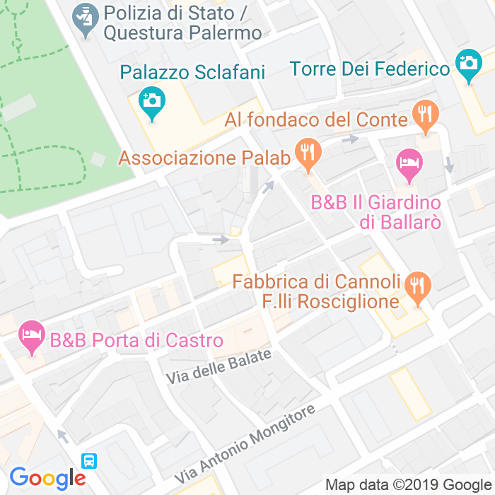 CAP di Via Alla Piazza Dei Tedeschi a Palermo