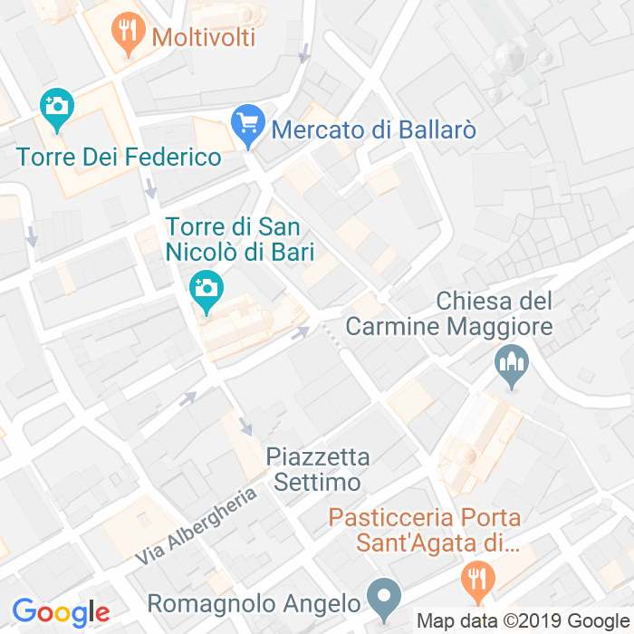 CAP di Via Francesco Paolo Tesauro a Palermo
