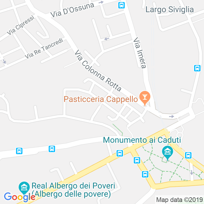 CAP di Via Gabriele Vulpi a Palermo